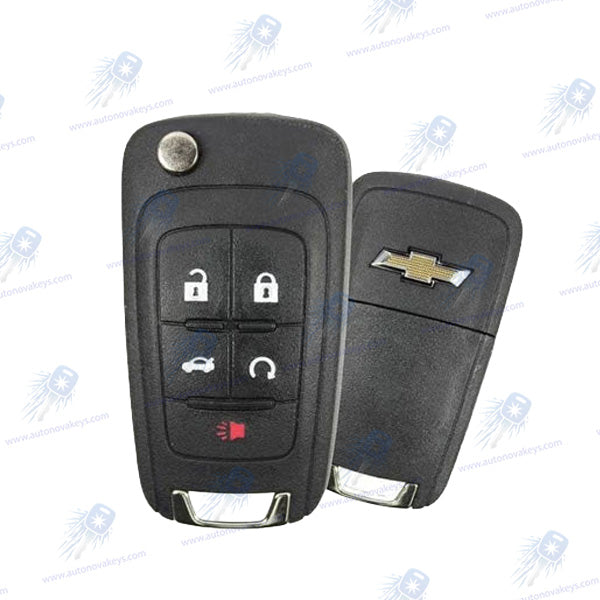 2010 - 2021 Chevrolet Camaro Cruze Equinox Malibu Sonic Remote Flip Key / 5B Trunk Starter / OHT01060512 / 5912545